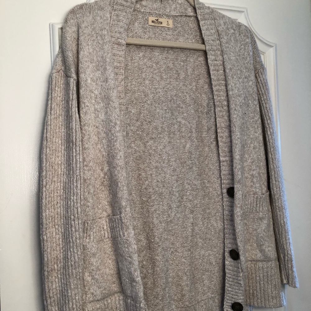 tan knit cardigan